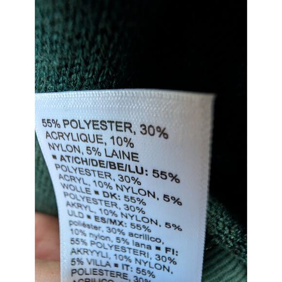 EUC THE DROP Preppy GREEN Grandpa SWEATER Womens SIZE MEDIUM Dark Academia Vneck - Picture 8 of 13